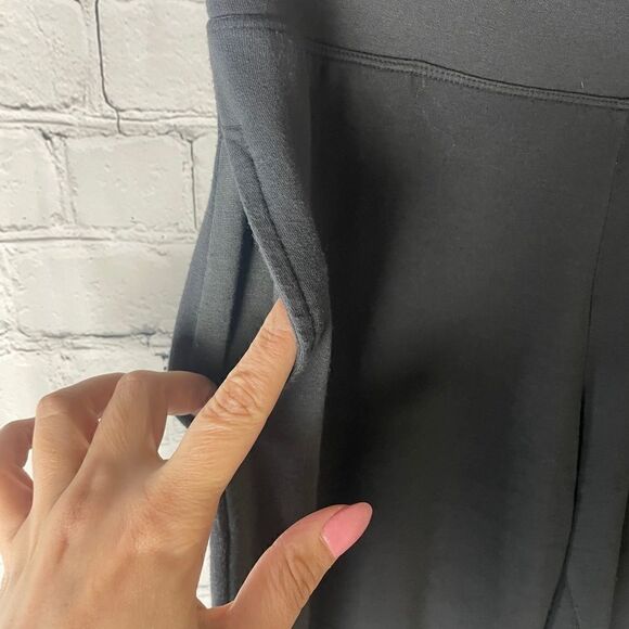 Natori Pull-On Ponte Wide-Leg Stretch Pants Gray - Picture 5 of 12